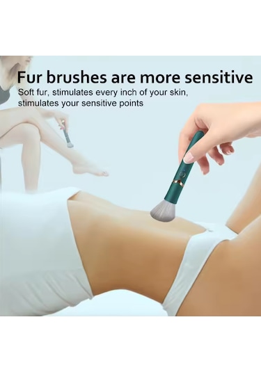 Moveevo Çift Kullanımlı Elektrikli Vibratör Masaj Aleti Makyaj Fırçası Usb Şarj 10 Hızlı Titreşim Otomatik Isıtma Dahili 150mah