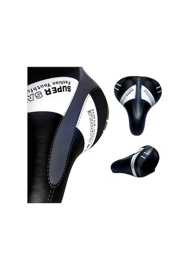 Geniş Yaylı Yumuşak Bisiklet Sele 25 x 22 CM - Çok Renkli