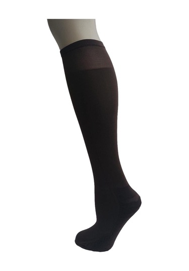 12'li Set Diz Altı Kalın Ten Göstermeyen Kadın Masaj Çorap-kahve Kahve