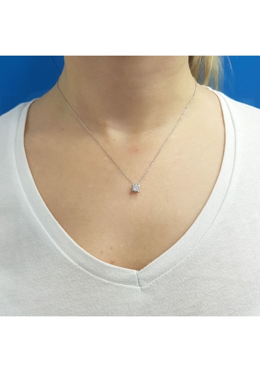 Lova 0,32 Karat Pırlanta Tektaş Kolye - 2040031