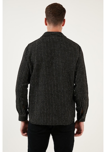 Buratti Desenli Cepli Regular Fit Uzun Kollu Kışlık Erkek Gömlek Cf24W127187 Siyah-Haki Buratti Desenli Cepli Regular Fit Uzun Kollu Kışlık Erkek Gömlek Cf24W127187 Siyah-Haki