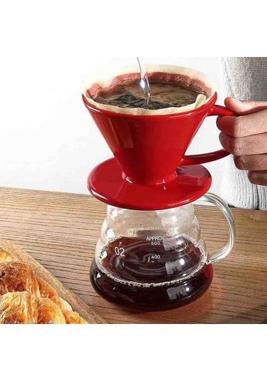V60 Seramik Drıpper No2 Kırmızı