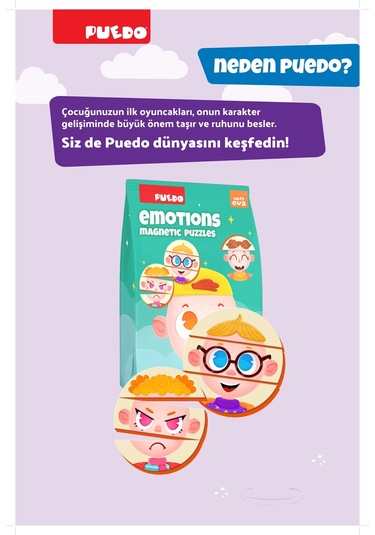 Puedo Manyetik Puzzle - Emotions Duygular