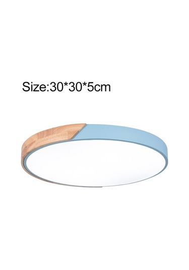 Ahşap Yuvarlak Tavan Lambası, Adımsız Püskürtme For 30cm Diğer Diğer