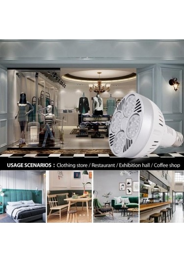 Novahub 35w Siyah E27 Led Par30 Spot Lamba - Beyaz Işık - Ev Ve Stüdyo İçin Hafif Ve Parlak