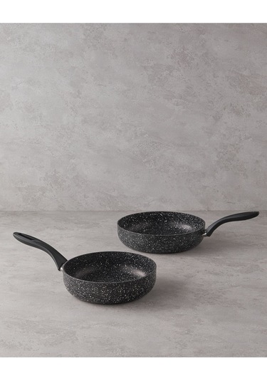 Granada Alüminyum 2 Parça Tava Seti 24-28 Cm Siyah Siyah