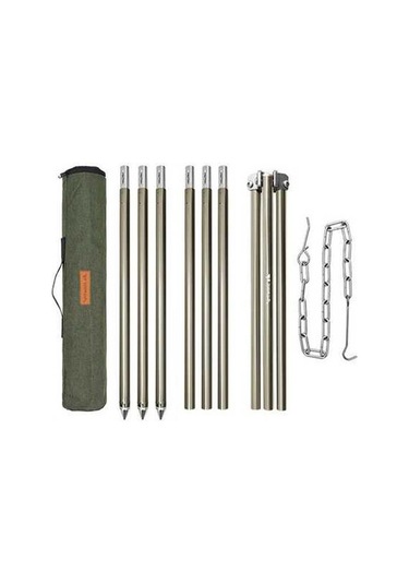 Wondernest Tripod Titanyum Standı Şık Shınetrıp Renk Pot Pişirme Piknik Kamp İçin Asılı Alüminyum Alaşımlı Açık A073 - Ju Gri