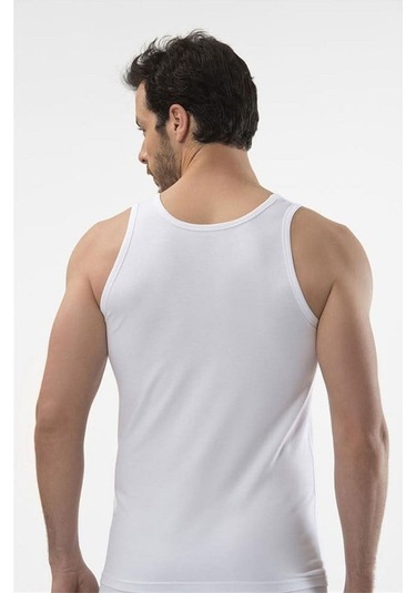 Faal 131x6 Erkek 6'lı Penye Ribana Askılı Atlet-beyaz Beyaz