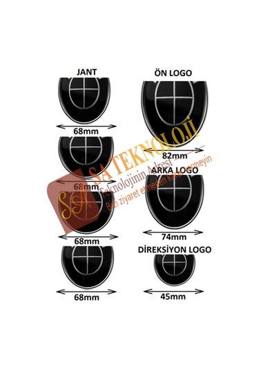 G20,g28,g30,g31,g32,g38 Araçlar İçin Logo Seti Fullsiyah 827456