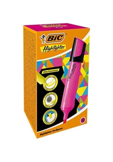 Bic Markıng Flat Hıghlıghter 10 Lu Pembe Diğer