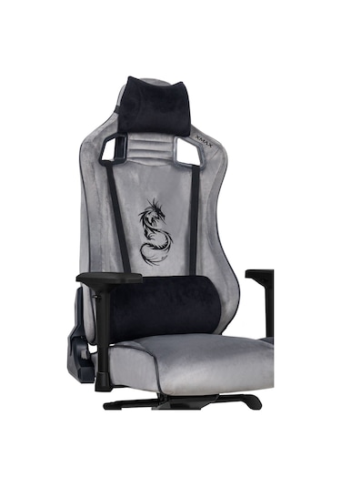 Pro Ayak Uzatmalı Kol Pedli Maximus Gri Oyuncu Koltuğu-1 Gri