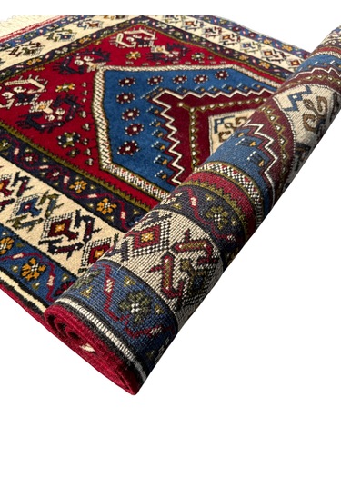 El Dokuma Sıfır Yahyalı Halısı 94x150 Lacivert %100 Yün Halı