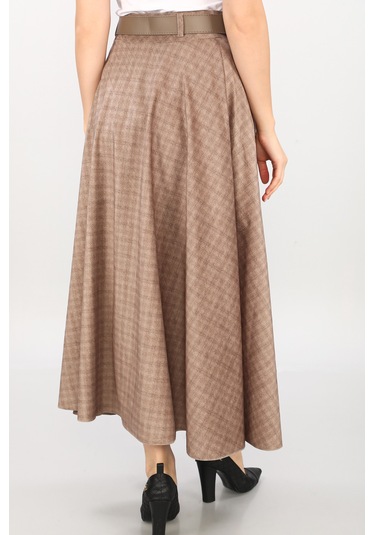 Soralline Kadın Etek Kışlık Fantazi Kumaş 779 Bej