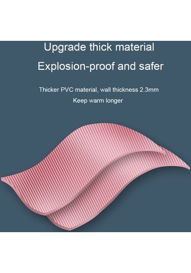 Büyük Patlamaya Dayanıklı Su Enjeksiyonlu Pvc Sıcak Su Torbası, Özellikler: 1000ml Koyu Gri