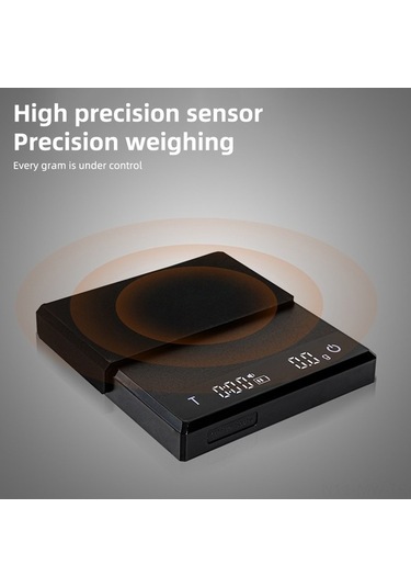 Novahub 3 Modlu Kahve Terazisi: 0.1g Doğruluk, 2000g Kapasite, Type-c Şarj, Zamanlayıcı Beyaz Beyaz