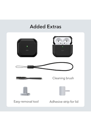 Apple Uyumlu AirPods 4 2024 Halolock Orbit Hybrid Magsafe Kılıf