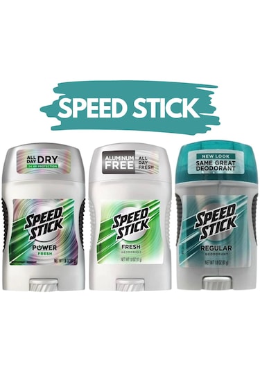 Speed Stick Fresh + Power + Regular Erkek Stick Deodorant 3 x 51 G