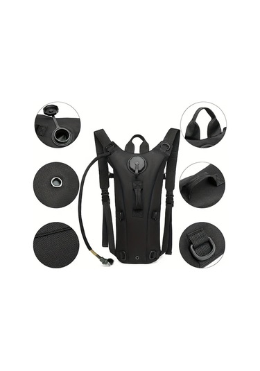 Dashanshop 1 Adet 3l Büyük Kapasiteli Su Torbası Bisiklet Su Çantası Outdoor Spor Tactical Tan Haki