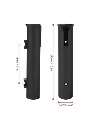 Geeksen 2 Adet Siyah Nilon Plastik Olta Tutucu, Uzun Süre Tutma Sorunu Sonu, 27x5cm Olta Stantı