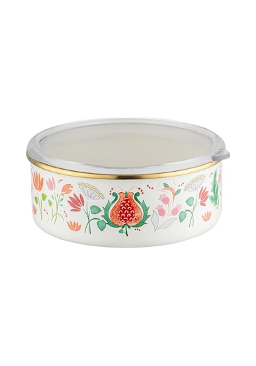 Emsan Nar Emaye Sedef Saklama Kabı Seti Krem