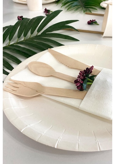 Roll-up Doğaya Dönüş Ekolojik Doğal %100 Ahşap Kaşık - Kalınlık : 1.8 Mm - 16 Cm. - 50'li 5 Paket Ahşap