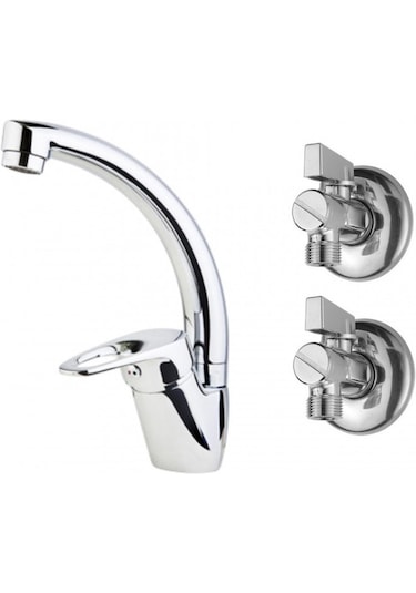 Lavabo Bataryası 2 Adet Filtreli Ara Musluk
