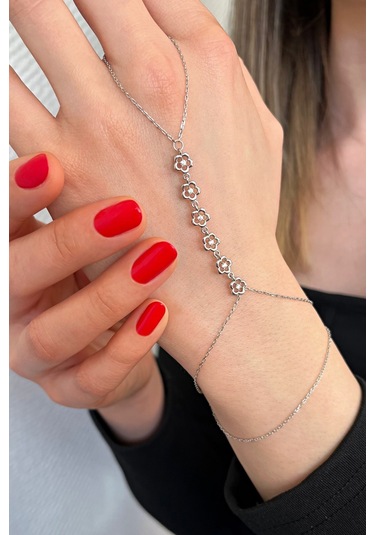 925 Ayar Gümüş Çiçek Dizisi Şahmeran - 45100100 Gümüş