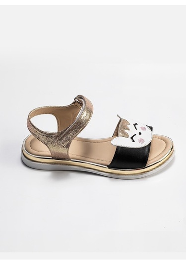 Gold Cat 3d Simli Kız Sandalet Sarı