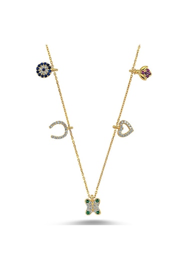 Kelebek ve Kalp Model Hayalet Kolye