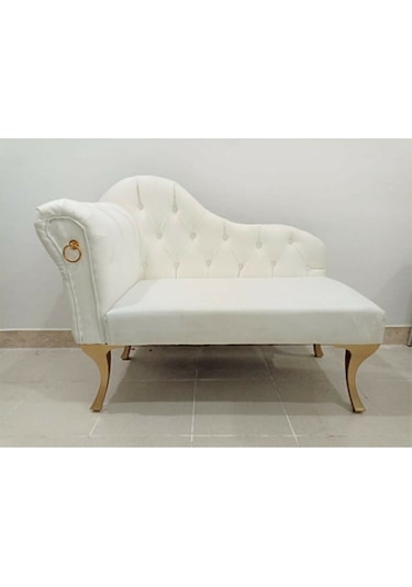 Modern Köşe Koltuğu Alda Josefin Puf Bench Beyaz