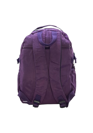 Baginn Kadın Sırt Çantası Çok Cepli Yağmur Geçirmez Hafif Kumaş Sırt Çantası Bordo Renk Mor