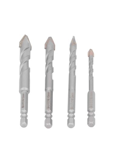 Yifomall 4'lü Sert Metal Matkap Ucu Seti - Cam, Seramik Ve Fayans İçin Yüksek Hassasiyetli Delme