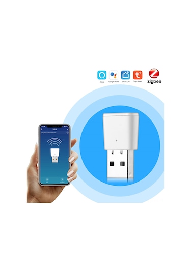 Reedark Tuya Zigbee Sinyal Yükseltici - Google Home Uyumlu, Geniş Alan Kapsama, Beyaz Plastik, Usb Bağlantılı