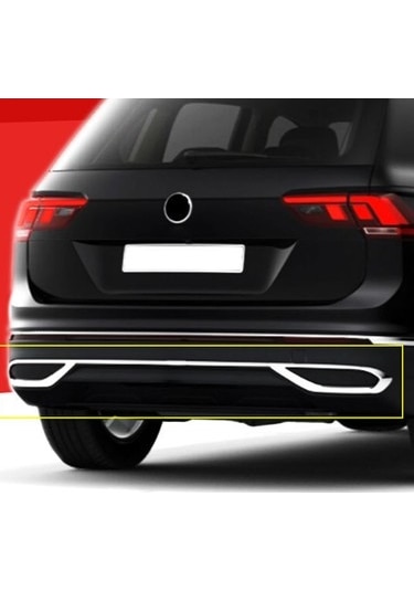 VW TIGUAN 2020 ARKA DİFÜZÖR EGZOZ ÇIKIŞI 3 PRÇ PASLANMAZ