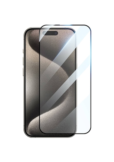 Apple     Uyumlu iPhone 15 Pro Hd Glossy Zore 3d Rak Screen Protector