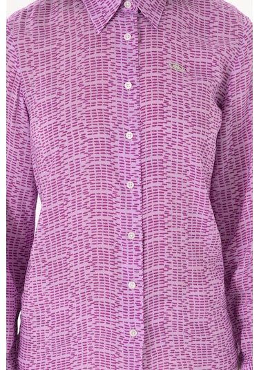 U.s. Polo Assn. Kadın Mor Gömlek Desenli 50306433-vr038 Mor