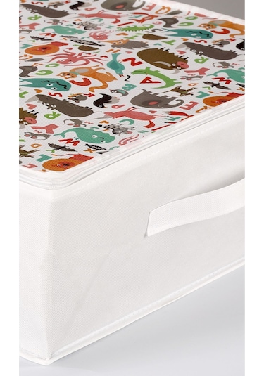 53 X 44 X 21 Cm Baza Altı & Dolap İçi Organizer, Yorgan Düzenleyici Çocuk Hurç Sevimli Desenli Çok Renkli