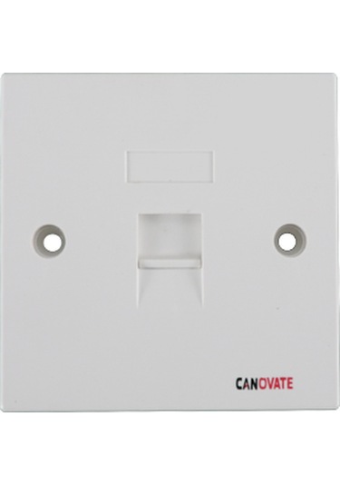 Canovate 25 Adet Faceplate 1 Port 86X86 Fildişi Renkli Data Prizi