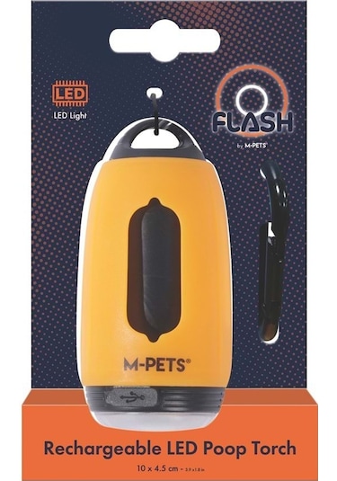M-pets Flash Led Dışkı Poşeti Kutusu Orange