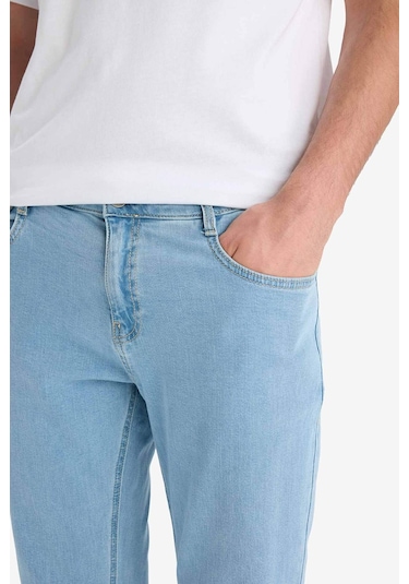 Defacto Sergio Regular Fit Normal Kalıp Normal Bel Boru Paça Jean Pantolon E7268ax25smnm39 Mavi