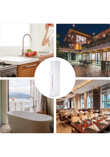 Symbee Duvar Tipi Tek Kabinli Temizlenebilir Sabun Dağıtıcı, 420ml, Beyaz Plastik, Ev Ve Ticari Kullanım, Boşalma Gözlemi, Leakproof, Kolay Kurulum Beyaz