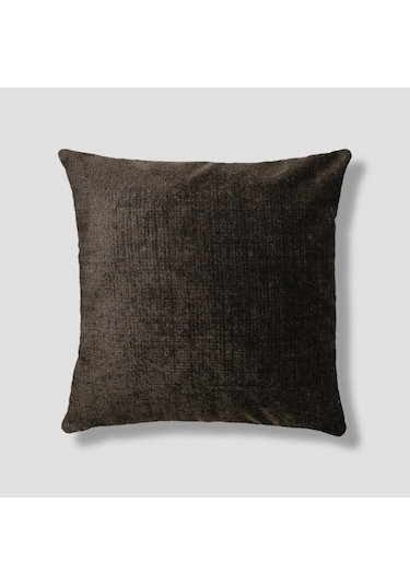 Sezyon Liza Desenli 50 50 Koyu Kahverengi Kırlent Kılıfı Koyu Kahverengi