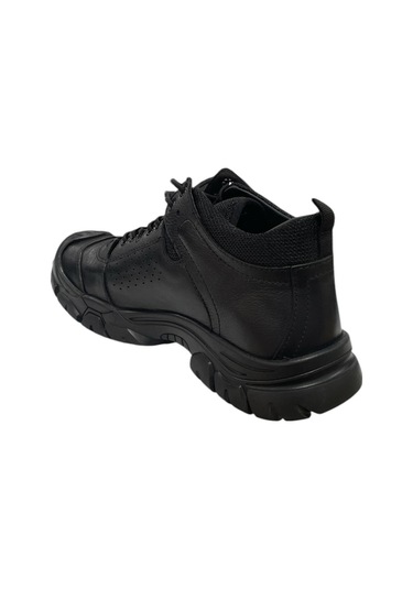 Scootland 152-14287 Casual Hakiki Deri Erkek Bot Kış 24 Siyah