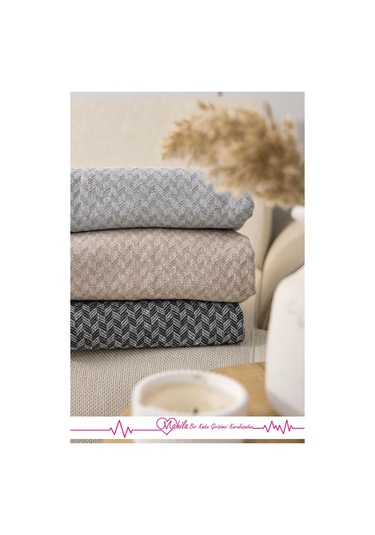 Klasik Pamuklu Koltuk Örtüsü 160x200 Cm Okucu Desen Koltuk Örtüsü Antrasit