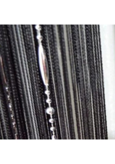 1mx2m Dekoratif Damla Zincir Boncuk Pencere Kapı Perdesi Perde İpi Kapı Oda Bölücü Siyah