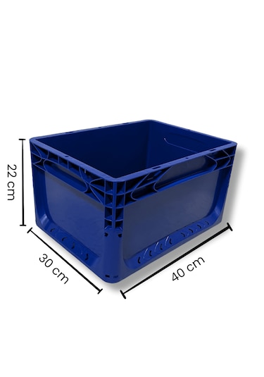 Alpbx 1.kalite Mavi Plastik Kasa 40x30x22 Cm - Kutu 21 Litre