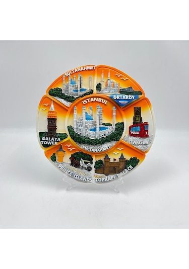 Sultanahmet Kabartmalı Dekoratif Tabak Masa Ve Duvar Dekor 18 Cm