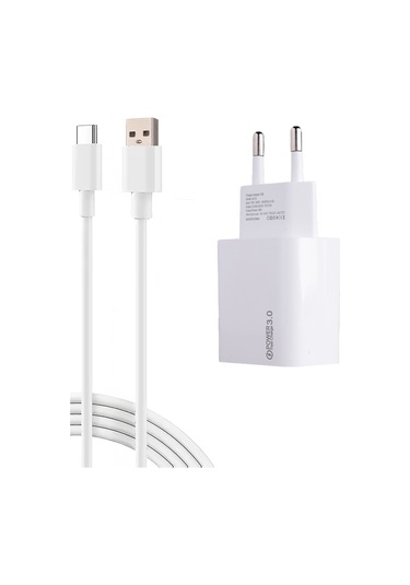 Ac18 Eco Bundle 18w Hızlı Şarj Cihazı + Usb-a To Type-c Kablo , Qc 3.0 Destekli