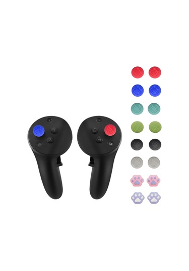 4 Çift/paket Meta Quest 3 / Quest 2 / Pico 4 / Quest Pro İçin Karışık Renkli Denetleyici Rocker Kapakları