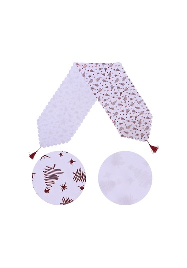 Sones Noel Masa Dekorasyonu Bronz Masa Örtüsü Tatil Dekorasyon Malzemeleri Gümüş Ağaç Gümüş